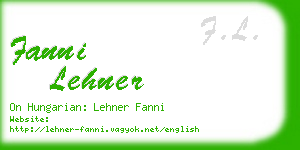 fanni lehner business card